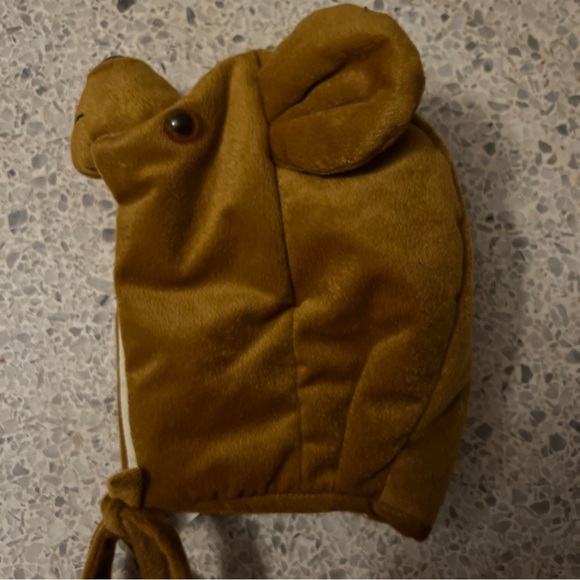 Winnie the Pooh Kids plush Costume Sz 12-18M Plush Head Piece Matching Slippers - Picture 5 of 8